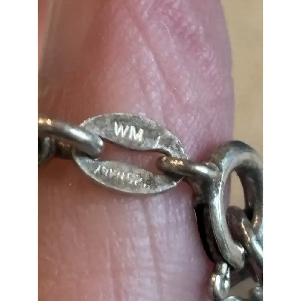 Vtg Sterling Silver 6.5” Butterfly Link Italian Bracelet 925